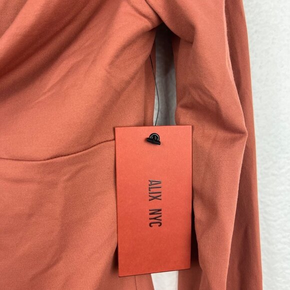 ALIX NYC Jensen Long Sleeve Thong Bodysuit Top in Clay, Size Medium, NWT! - Picture 9 of 14